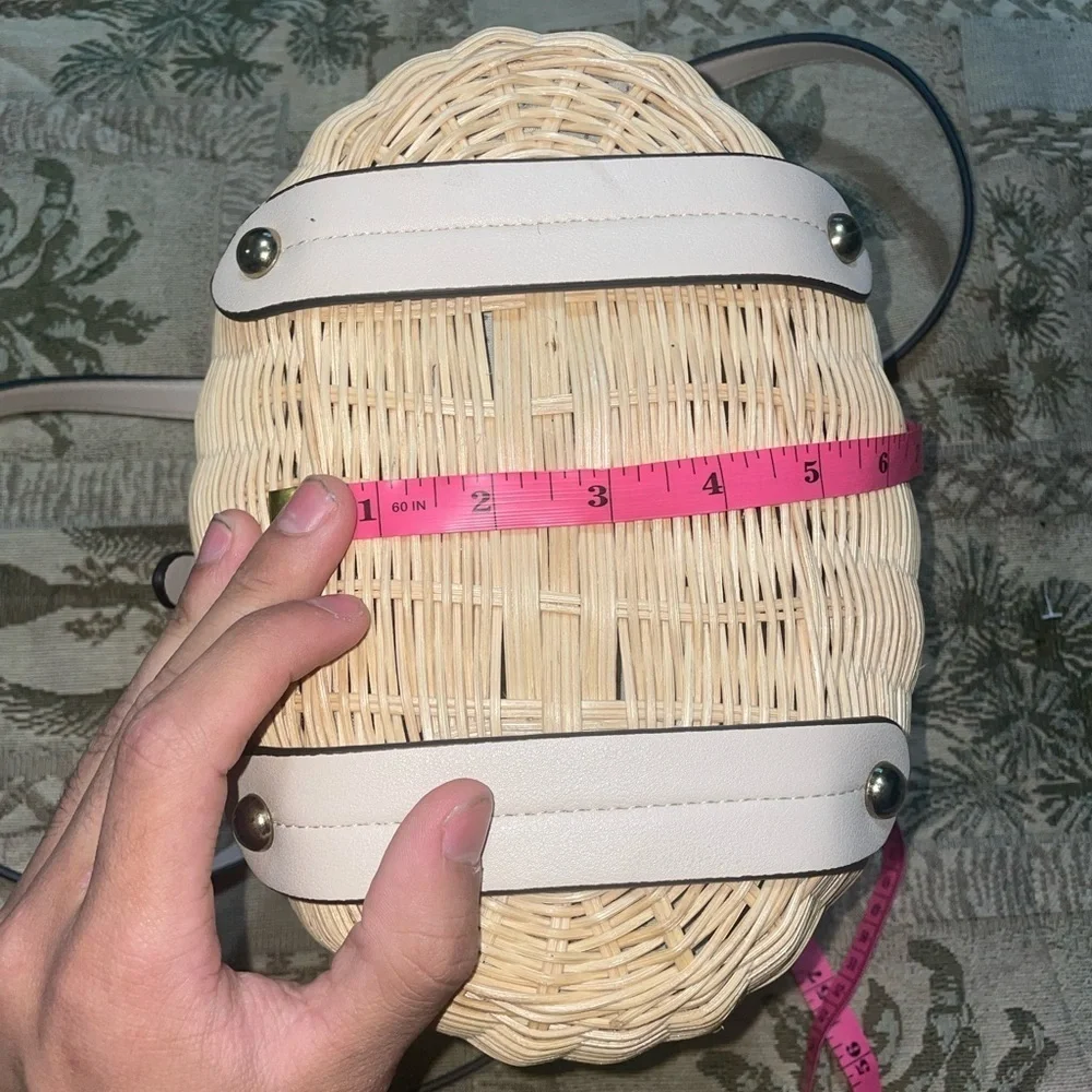 Basket bag✨woven bag straw bag summer purse picnic bag shoulder bag crossbody